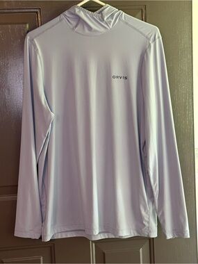 Orvis Light Lavender Long Sleeve Hooded Performance Tee